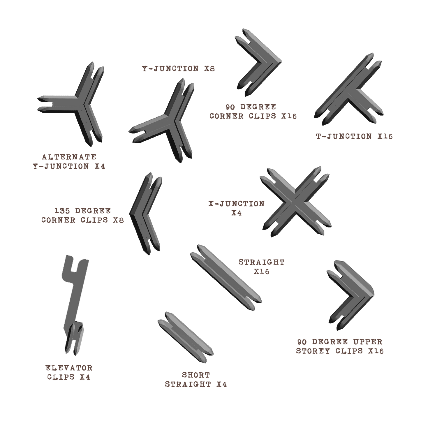 Battle Systems: Plastic Terrain Clips - Grey (2023)