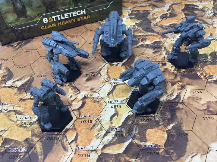 Battletech: Clan Heavy Star Miniatures pack