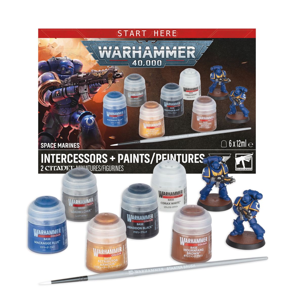 Space Marines Intercessors + Paints/Peintures