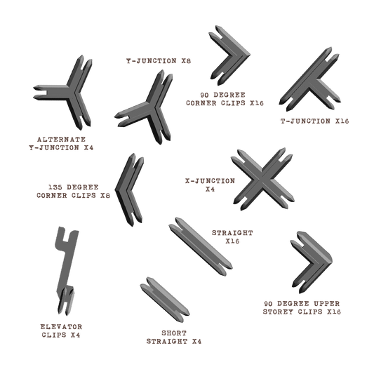 Battle Systems: Plastic Terrain Clips - Grey (2023)