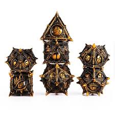 Metal RPG dice