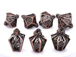 Metal RPG dice
